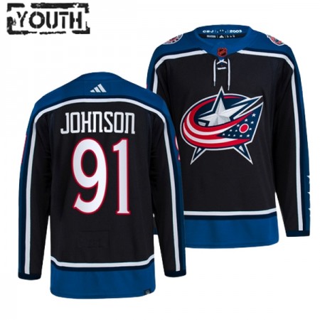 Columbus Blue Jackets tröja Kent Johnson 91 Adidas 2022-23 Svart Reverse Retro 2.0 Authentic - NHL Tröjor Barn Columbus Blue Jackets tröja Kent Johnson 91 Adidas 2022-23 Svart Reverse Retro 2.0 Authentic - NHL Tröjor Barn